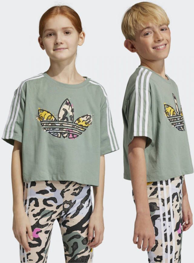 Adidas Animal Print Crop Basisschool T Shirts