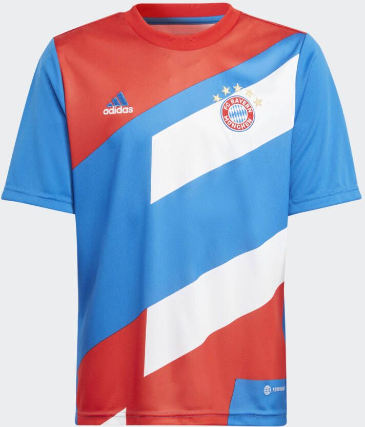 adidas Bayern München Trainingsshirt Pre Match Blauw/Rood/Wit Kinderen