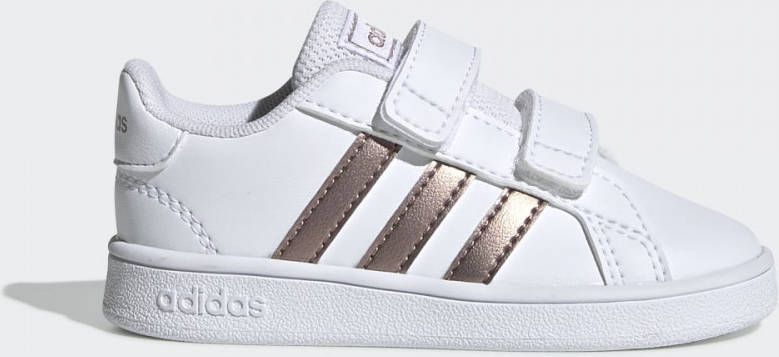 adidas grand court sneakers wit/goud baby kinderen