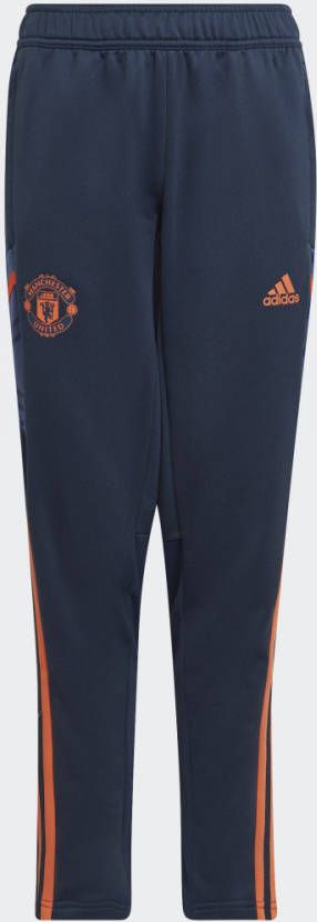Adidas manchester united condivo 22 trainingsbroek 22/23 blauw/oranje kinderen