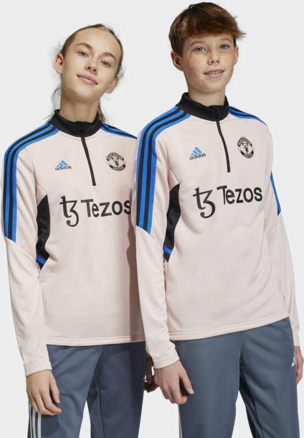 Adidas Kids adidas Manchester United Trainingstrui 2022 2023 Kids Wit Zwart Blauw