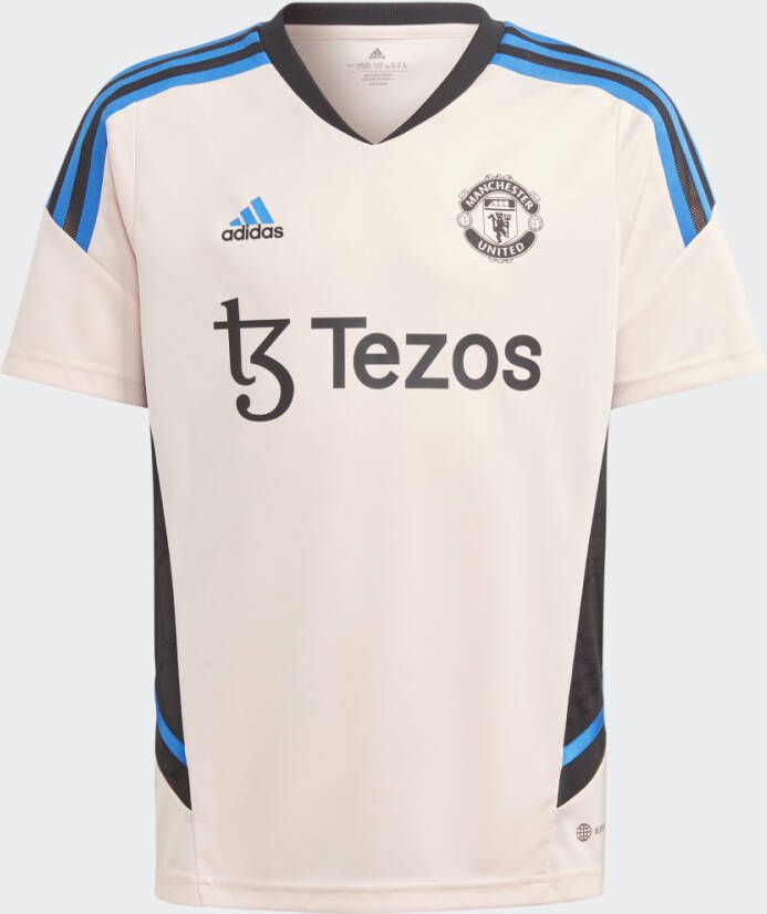 Adidas Kids adidas Manchester United Trainingsshirt 2022 2023 Kids Wit Zwart Blauw