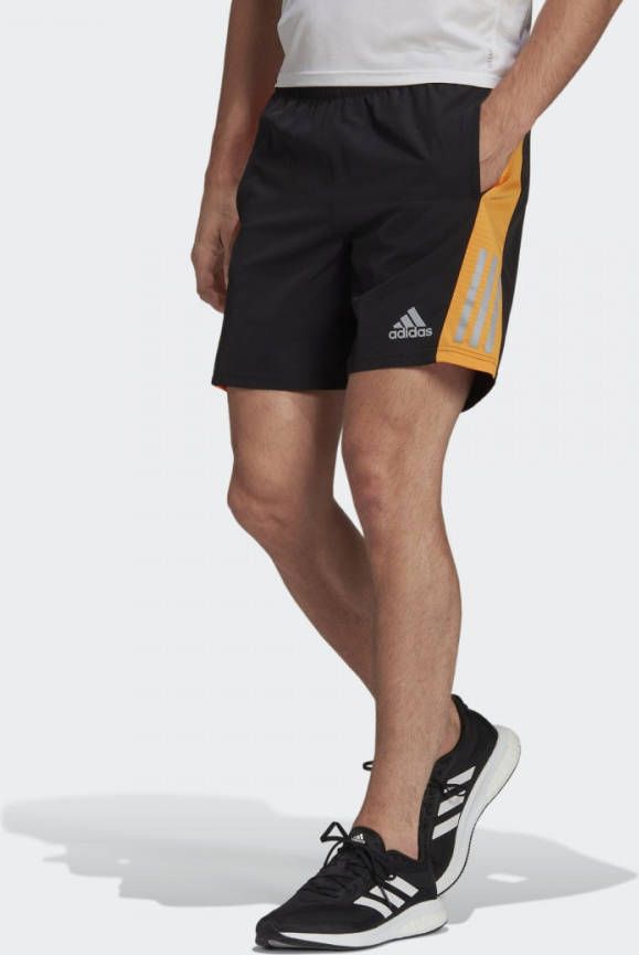 Adidas Own the Run Short Black/Orange Rush/Reflective Silver Heren