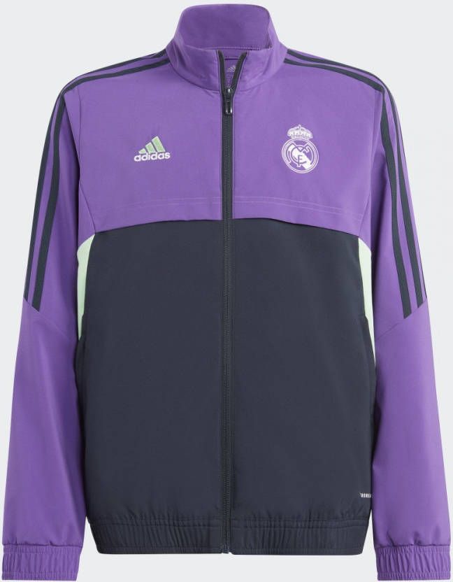 Adidas Kids adidas Real Madrid Presentatie Trainingsjack 2022 2023 Kids Paars Donkerblauw Wit