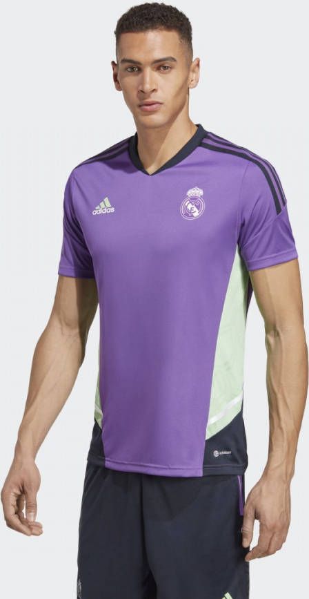 adidas Real Madrid Trainingsshirt 2022 2023 Paars Donkerblauw Wit