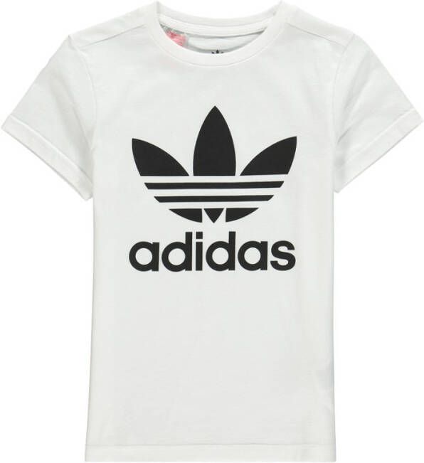 Adidas Trefoil Tee basisschool T Shirts White Katoen Canvas