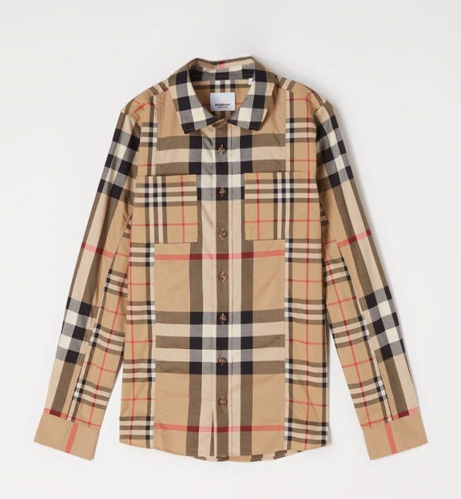 Burberry Tristan overhemd met ruitdessin