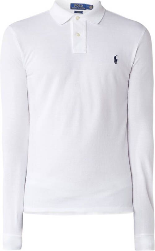 Polo Ralph Lauren Polo Shirt Lange Mouw POLO AJUSTE DROIT EN COTON BASIC MESH LOGO PONY PLAYER