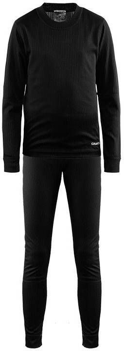 Craft baselayer thermoset kinderen zwart