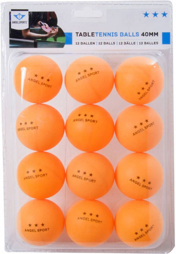 Angel Sports Tafeltennisballen 3 Ster Oranje 12 Stuks online kopen
