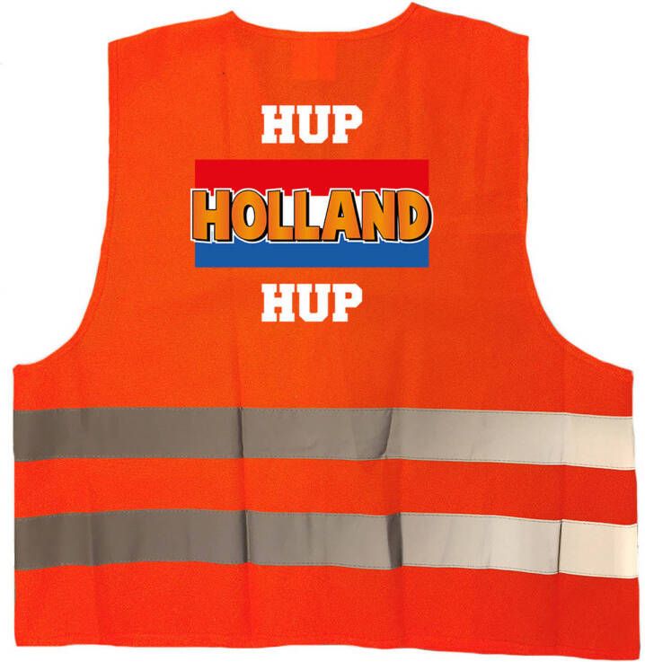 Bellatio Decorations Hup Holland Hup Oranje Veiligheidshesje Ek/Wk Supporter Outfit Voor Volwassenen Feestshirts