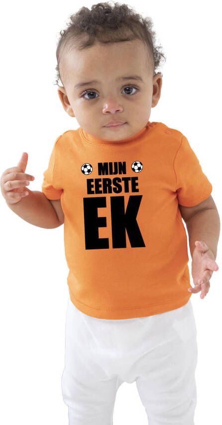 Bellatio Decorations Mijn Eerste Ek Fan Shirt Voor Babys Holland/Nederland/Ek/Wk Supporter 76/86(12 18 Maanden) Feestshirts
