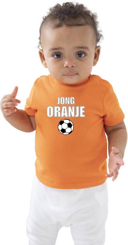 Oranje T shirt Jong Oranje Holland/Nederland Supporter Voor Baby/Peuter 86/93(18 24 Maanden) Feestshirts