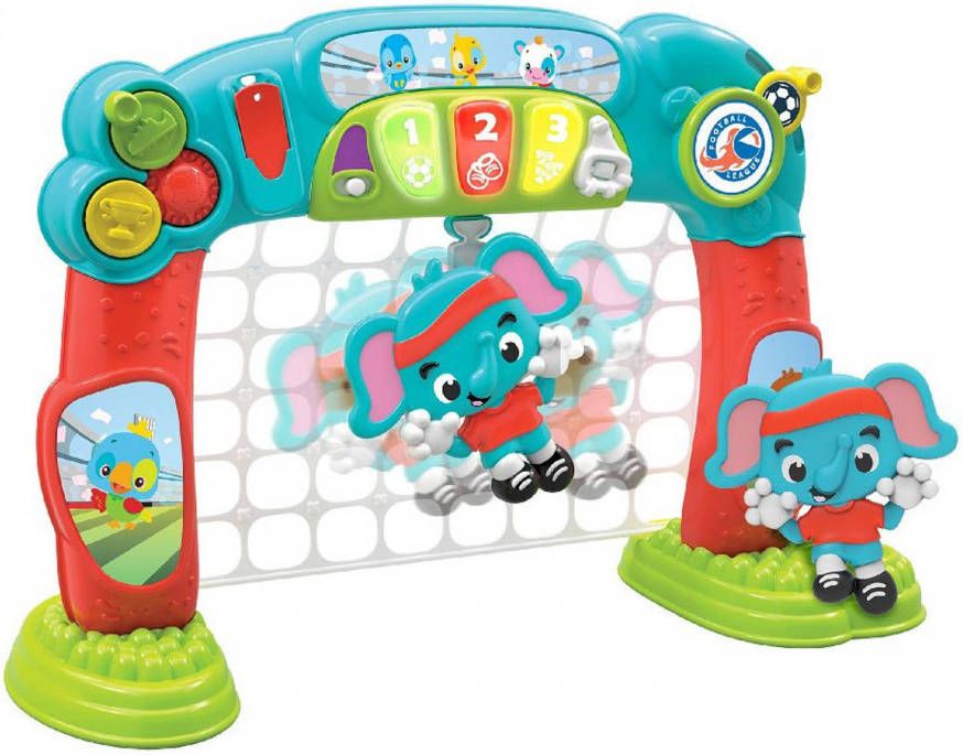 Clementoni Voetbaldoel Junior Rubber Rood/blauw 2 delig