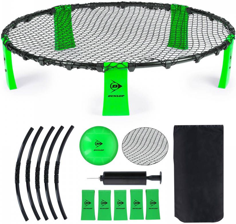 Dunlop Spyderball Set Geschikt Voor Spikeball 90 X 20 Cm Incl. Net, Frame, Poten, Bal, Pomp En Reistas