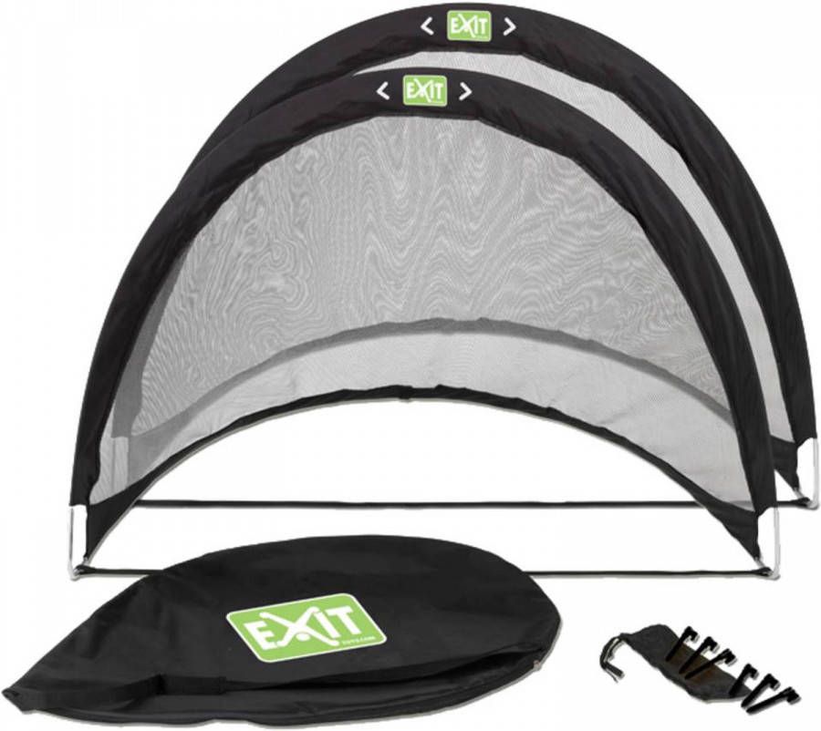EXIT Voetbaldoel Flexx pop up goal 120 x 80 cm set van 2 stuks
