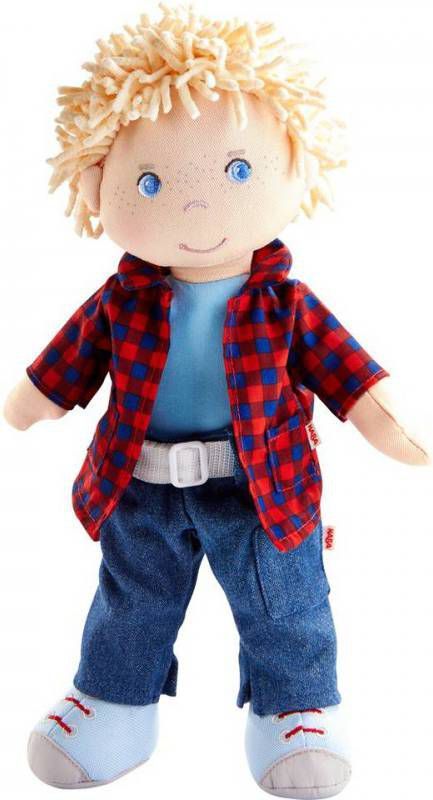 Haba Knuffelpop Nick Blauw/rood 30 Cm