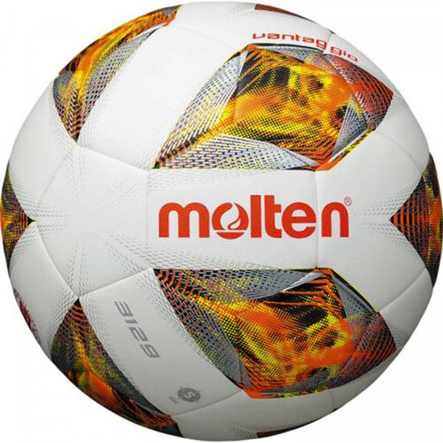 Molten Voetbal S light wit oranje zilver 290gr F5A3129 O