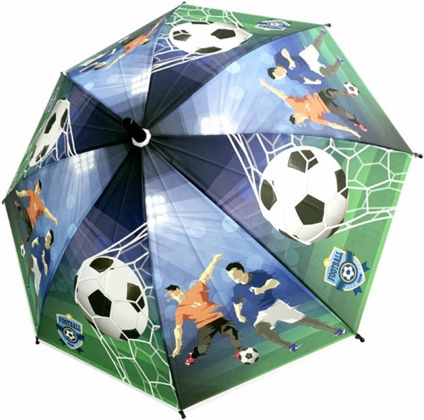 Kindertassen Paraplu Jongens Voetbal 46 Cm Automatic Fiberglas Frame