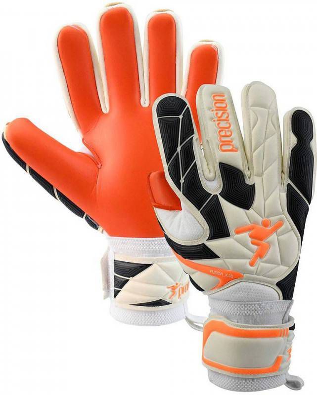 Fietsaccessoires Precision Keepershandschoenen Fusion_x.3d Pro Wit/oranje/zwart Mt 10h
