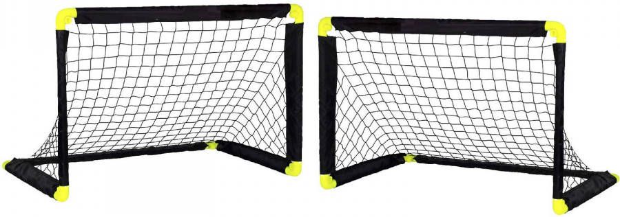 SportX Set Van 2x Stuks Voetbal Goals/voetbaldoeltjes 90 X 59 X 61 Cm Voetbaldoel