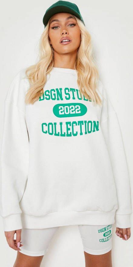 boohoo Tennis Trui En Fietsbroekje Set, Ecru