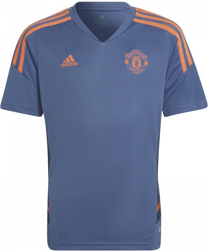 Adidas manchester united condivo 22 trainingsshirt 22/23 blauw/oranje kinderen online kopen