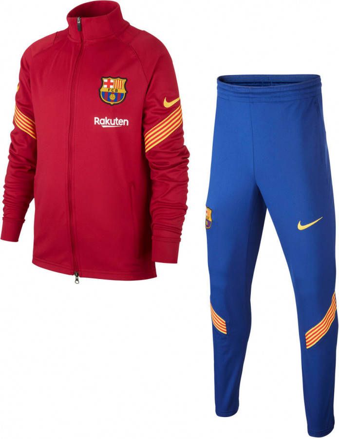 Nike Kids Nike FC Barcelona Dry Strike Trainingspak 2020 2021 Kids Rood Blauw