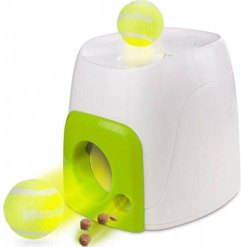 All For Paws Fetchntreat Apporteermachine Hondenspeelgoed 16x16x20 cm Wit Groen