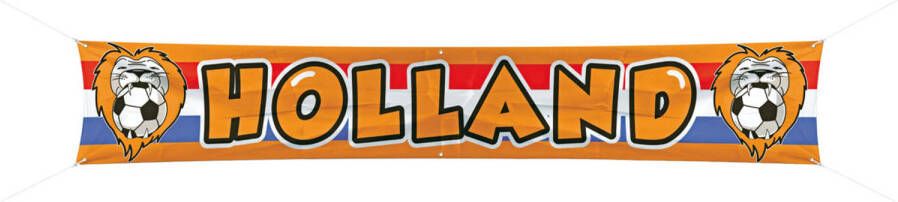 Feestbazaar Banner Voetbal Holland Oranje(370x60cm )