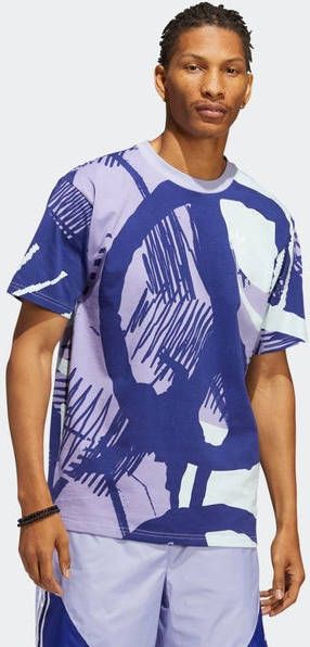 Adidas Adiplay Allover Print Short sleeve Heren T Shirts