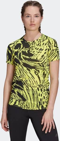 Adidas Fast Allover Print Running Dames T Shirts