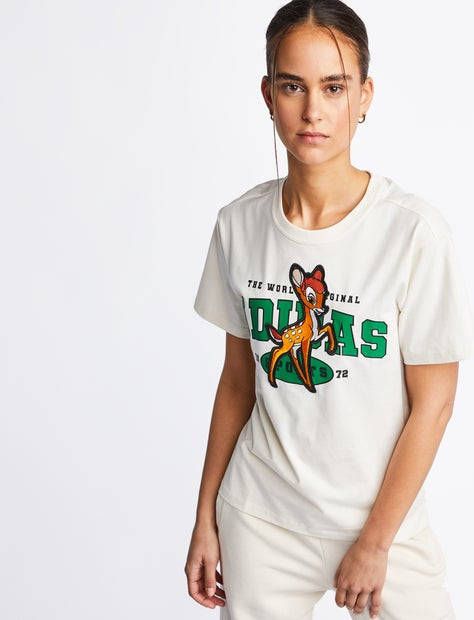 Adidas Originals Bambi Shortsleeve Tee Dames T Shirts Beige 100% Katoen