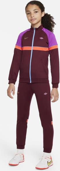 Nike Kids Nike KM Trainingspak Kids Bordeauxrood Paars Oranje
