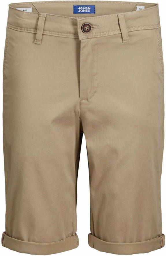 jack & jones ! Jongens Bermuda -- Khaki Katoen/elasthan