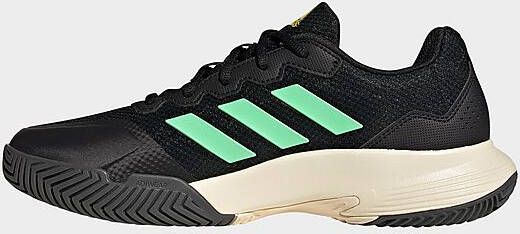 Adidas Gamecourt 2.0 Tennisschoenen Core Black/Beam Green/Beam Yellow Dames