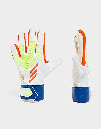Adidas Predator Edge League Handschoenen White/Solar Red/Bright Cyan Dames
