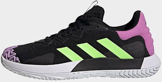 Adidas SoleMatch Control Tennisschoenen Core Black/Signal Green/Pulse Lilac Dames