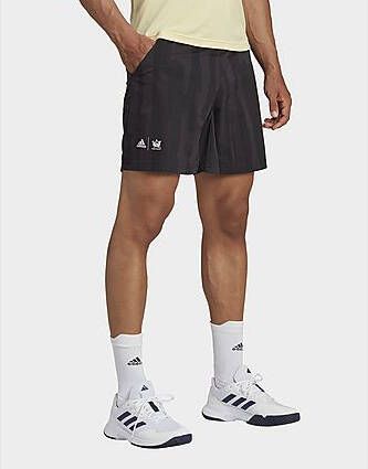 Adidas Tennis New York Graphic Short Carbon/Black Heren