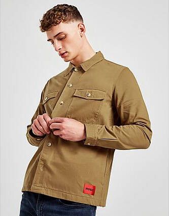HUGO Enalu Overshirt Brown Heren