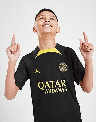 Jordan Paris Saint Germain Strike T Shirt Junior Black/Black/Tour Yellow/Tour Yellow Kind