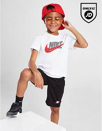 Nike Double Swoosh T Shirt/Shorts Set Children White Kind