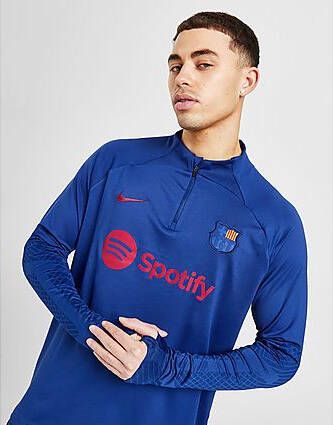 Nike FC Barcelona Strike Dri FIT voetbaltrainingstop voor heren Deep Royal Blue/Noble Red Heren