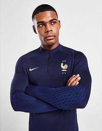 Nike FFF Strike Dri FIT knit voetbaltrainingstop voor heren Midnight Navy/Game Royal/Metallic Gold Heren