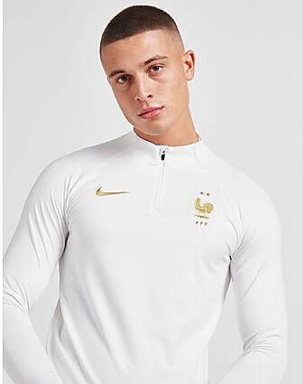 Nike FFF Strike Dri FIT knit voetbaltrainingstop voor heren White/White/Metallic Gold Heren