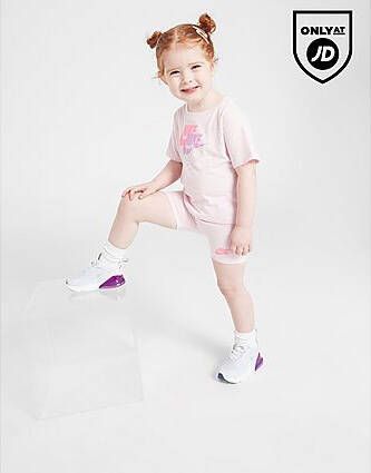 Nike Girls' Multi Futura T Shirt/Shorts Set Infant Pink Kind