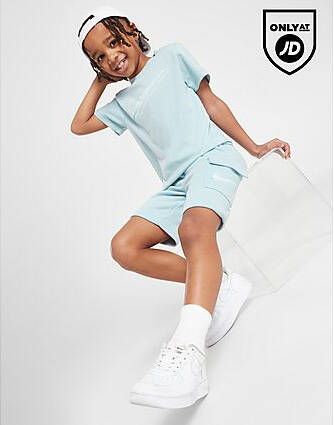 Nike Graphic Swoosh T Shirt/Cargo Shorts Set Children Blue Kind