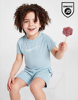 Nike Graphic Swoosh T Shirt/Cargo Shorts Set Infant Blue Kind