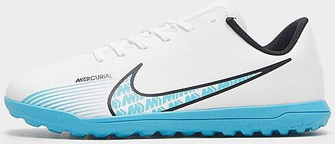 Nike Jr. Mercurial Vapor 15 Club TF Voetbalschoenen voor kleuters/kids(turf) White/Pink Blast/Baltic Blue Kind