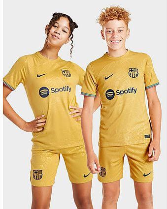 Nike Kids Nike FC Barcelona 2022/23 Stadium Uit Nike Dri FIT voetbalshirt voor kids Club Gold/Obsidian